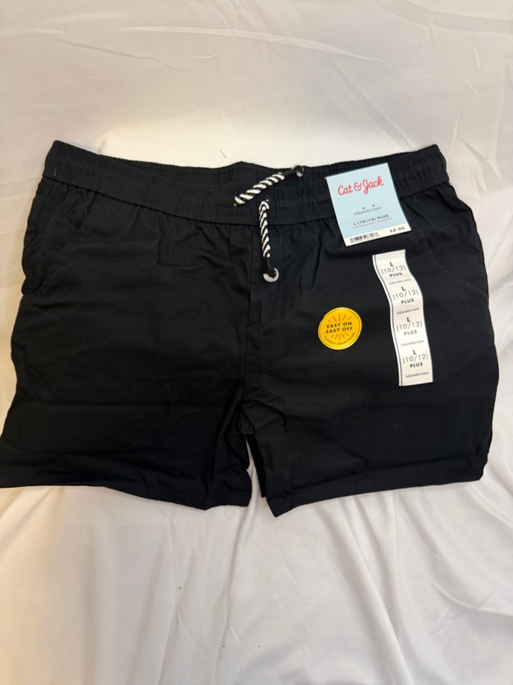 Girls' Rolled Hem Pull-on Woven Shorts - Cat & Jack -  Black
